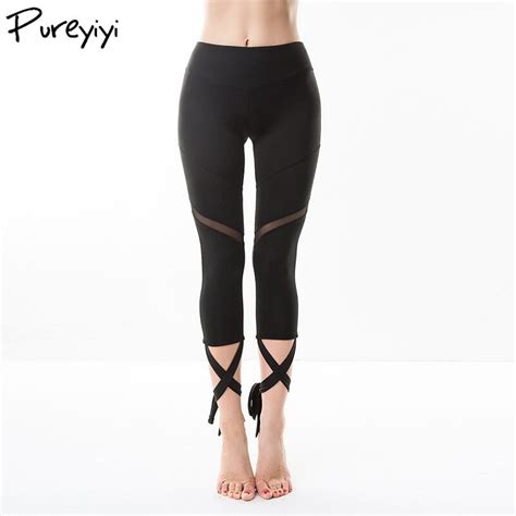 Women Activewear Pants Mid Length Bandage Fitness Yogaing Gyms Workout