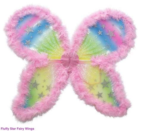 Pink Fluffy Star Butterfly Fairy Wings £6 With Matching Wands At