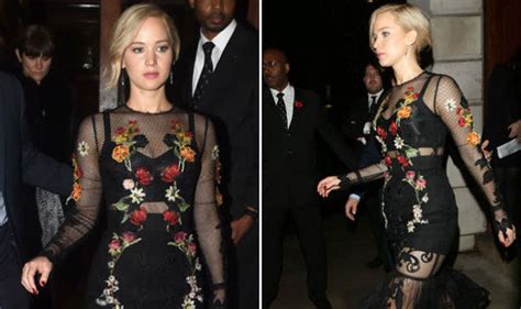 Jennifer Lawrence Bares All In Sheer Dress At Hunger Games Launch Celebrity News Showbiz