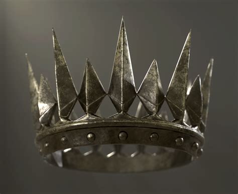 3d Model Old Medieval Dark Crown Vr Ar Low Poly Cgtrader