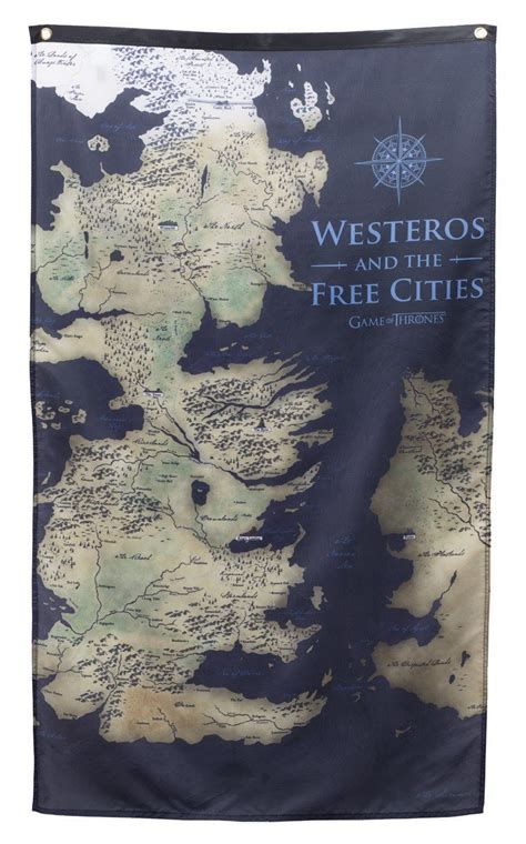 Choose if you want a title or blank.** this item is printed on. Game of Thrones Map of Westeros Banner: Game of Thrones Flags