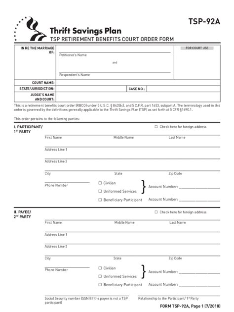 Tsp 73 Fillable Form Printable Forms Free Online