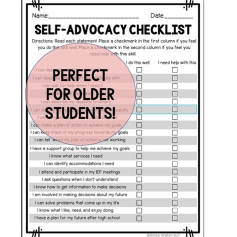 Self Advocacy Skills Printable Packet