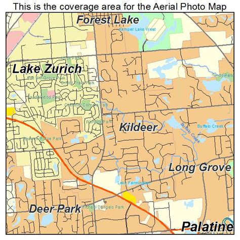 Aerial Photography Map Of Kildeer Il Illinois