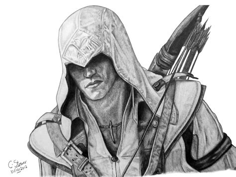 Assassins Creed 3 Connor Fan Art Drawing By Lethalchris On Deviantart