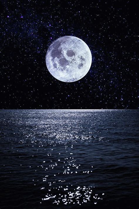 How To Paint The Ocean Moon Photography Night Sky Painting Moon