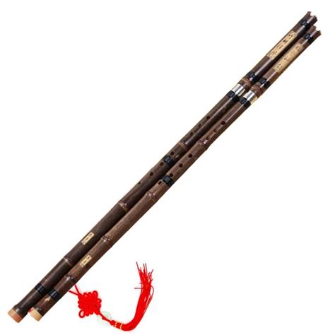 Chinese Bamboo Xiao Musical Instruments Flute Copper Two Sections