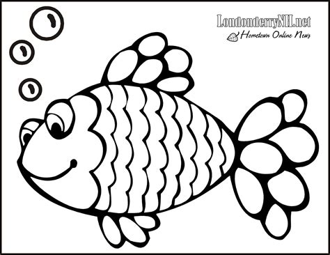 Rainbow Fish Coloring Page Free Large Images