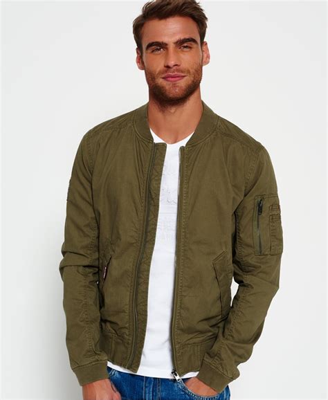 Mens Rookie Duty Bomber Jacket In Deepest Army Superdry Uk