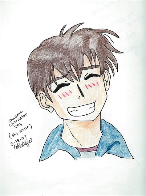 Shy Smile Anime Highschool Boy By Cotysweirdo On Deviantart