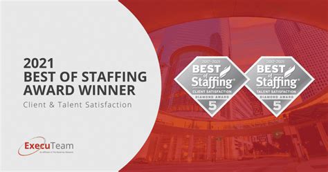Executeam Wins Clearlyrateds 2021 Best Of Staffing Awards