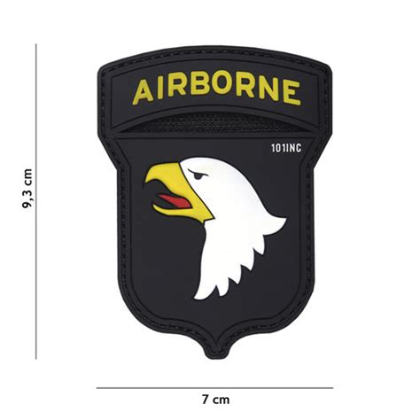 101 Inc 3d Pvc Patch Airborne 101st Black Total Survival