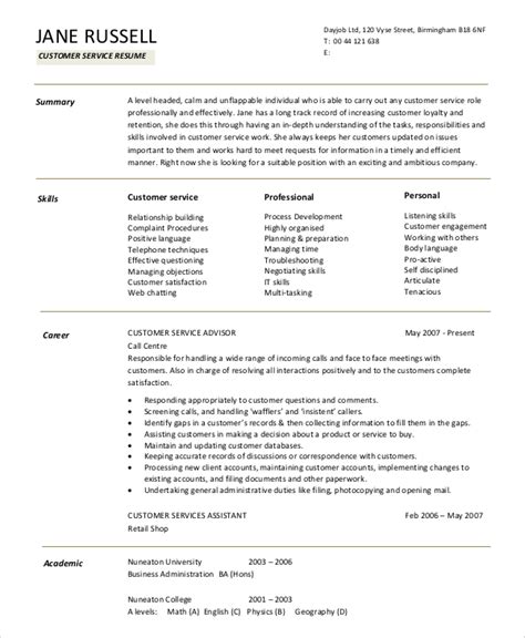 Examples Of Resume Summary