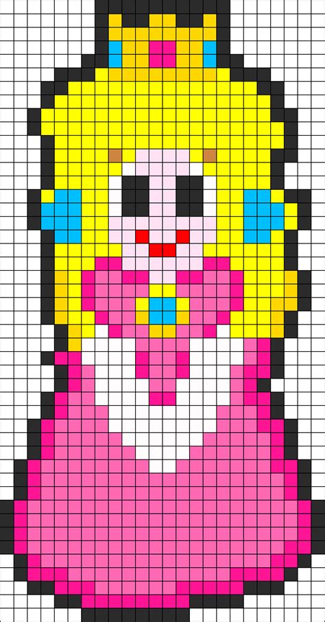 Princess Peach Pixel Art Grid Images