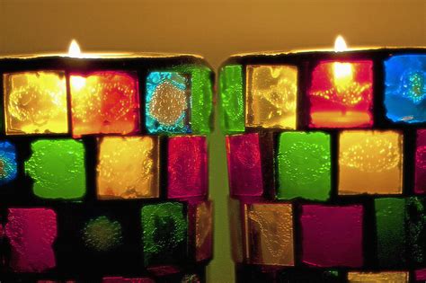 Colored Glass Candle Holders 1 Photograph By Steve Ohlsen Fine Art America