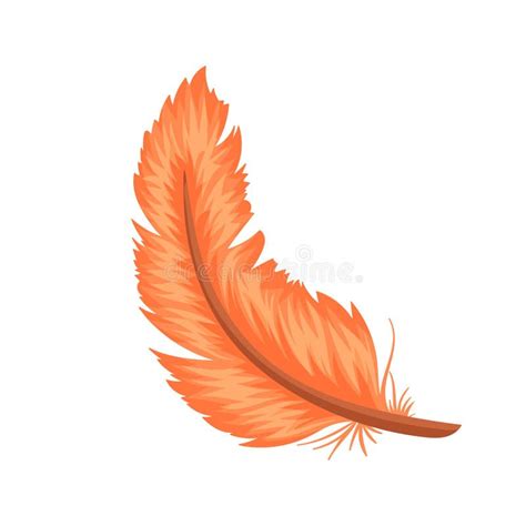 Colorful Feathers Cartoon And Flat Style Vector Illustration On White