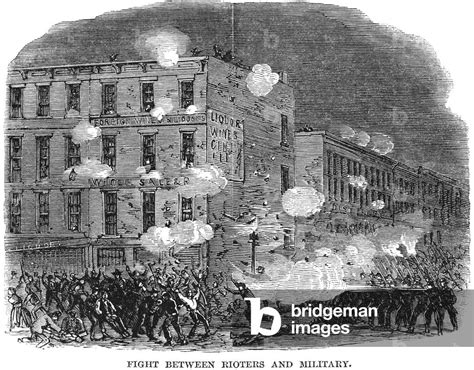 Image Of Civil War Draft Riots Fighting Between Rioters And Military During