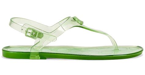 Coach Natalee Jelly Sandal In Green Lyst