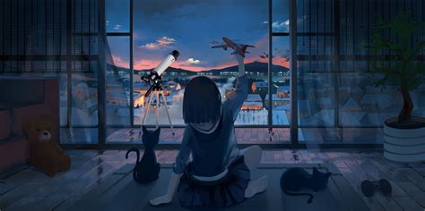 Anime Girl Landscape Wallpapers Top Free Anime Girl