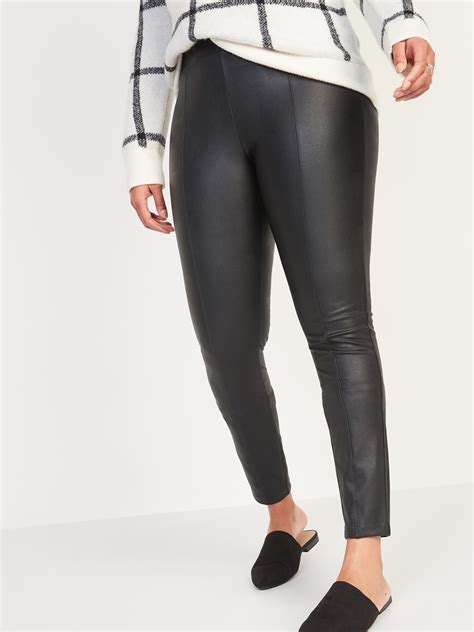 High Waisted Stevie Faux Leather Pants For Women Old Navy