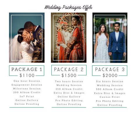 Wedding Photography Packages Template Free
