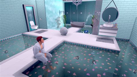 I Built A Water Bathroom Sims4 Sims House Sims 4 Houses Sims 4