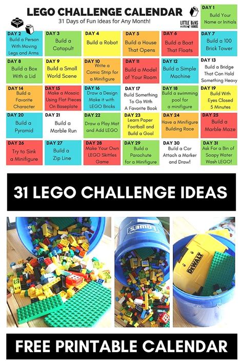 Printable Lego Challenges For Kids Little Bins For Little Hands