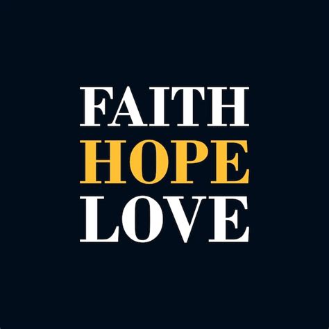 Premium Vector Faith Hope Love Lettering