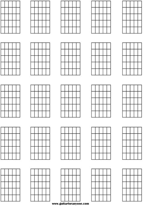 Blank Guitar Chord Chart Sheet And Chords Collection