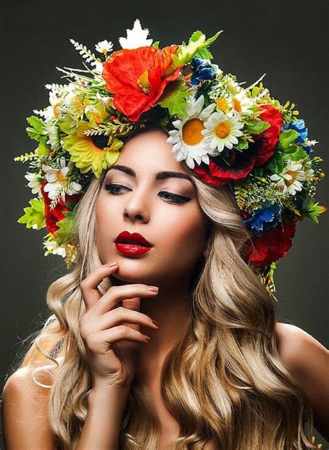 Pin By Robert B Borboa On Ukraine Flowers In Hair Flower Headdress