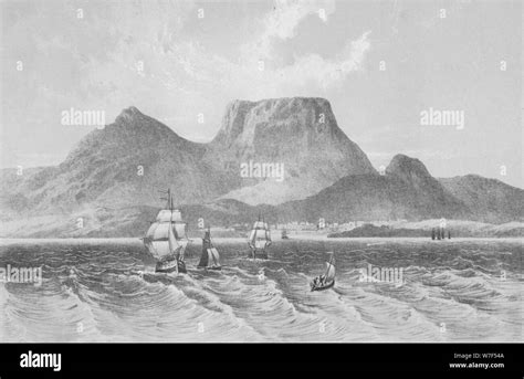 Table Mountan Cape Of Good Hope C1880 Artist Unknown Stock Photo