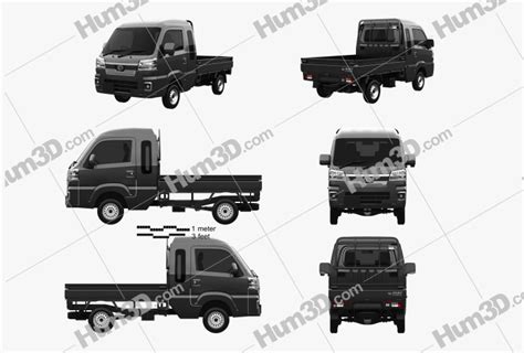 Daihatsu Hijet Truck Jumbo Extra Blueprint Template DModels