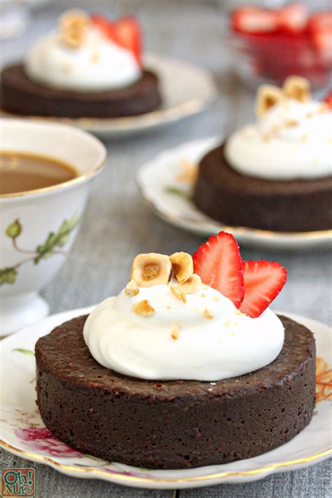 ¾, cup sifted matzo cake meal. Flourless Chocolate Hazelnut Cakes | Oh Nuts Blog