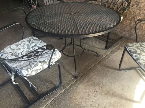 Enjoy direct vent gas fireplace insert. Black Wrought Iron Patio Set With Four Chairs And Seat ...