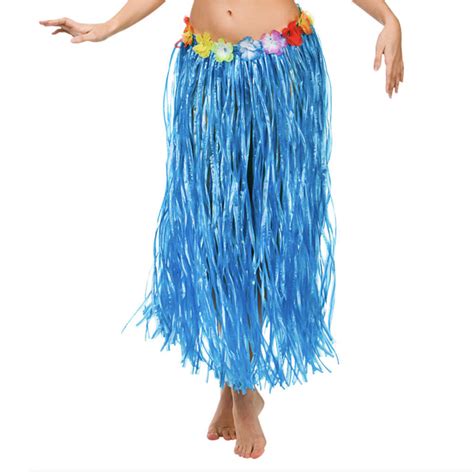 Joke Shop Hawaiian Grass Skirt Blue