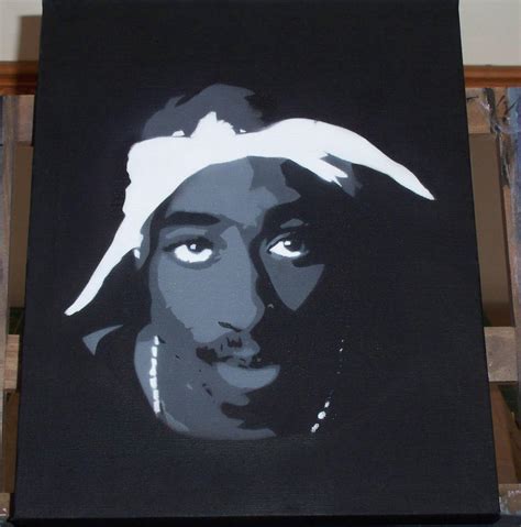 Tupac Shakur Stencil No2 By D A M I A N On Deviantart