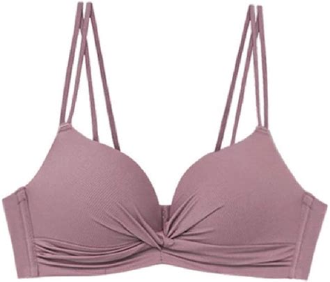 Cuterose Womens Push Up Solid Bralette Sexy Wire Free Back Criss Cross