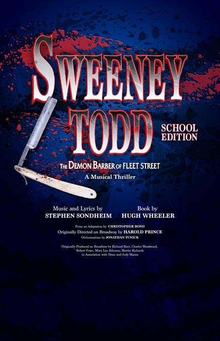 Sweeney Todd School Edition Poster Theatre Artwork And Promotional