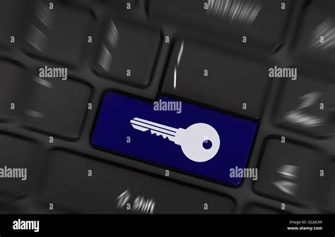 Internet Security Key With Lock Icon Stock Photo Alamy