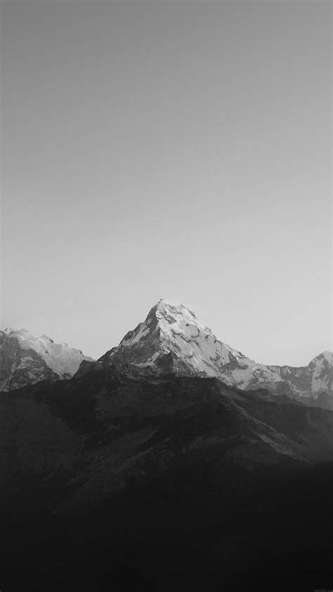 Iphone Wallpaper Ml66 Mountain Bw Dark High