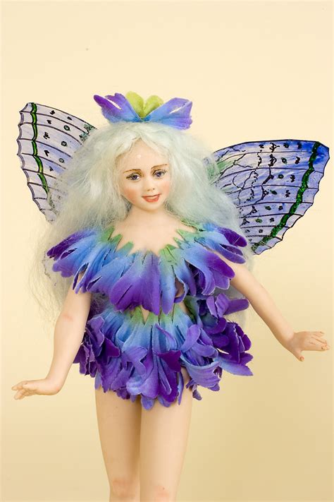 Fairy Blue Porcelain One Of A Kind Art Doll By Andrea Robbins