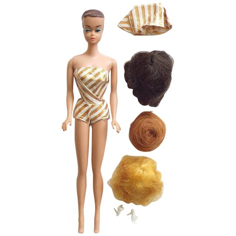 Vintage Mattel Fashion Queen Barbie Doll With 3 Wigs From Rubylane Sold