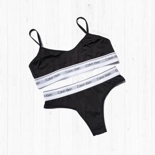 Conjunto Feminino Calvin Klein Calcinha E Top Sem Bojo Shopee Brasil