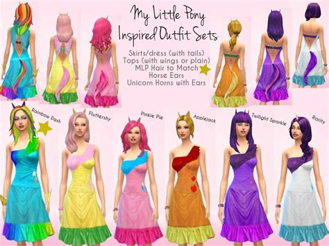 The Sims Resource Mlp Rainbow Dash Hair Recolour