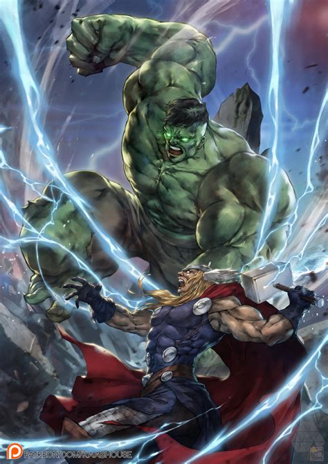 Hulk Vs Thor By Iamzoof By Kaabhouse On Deviantart