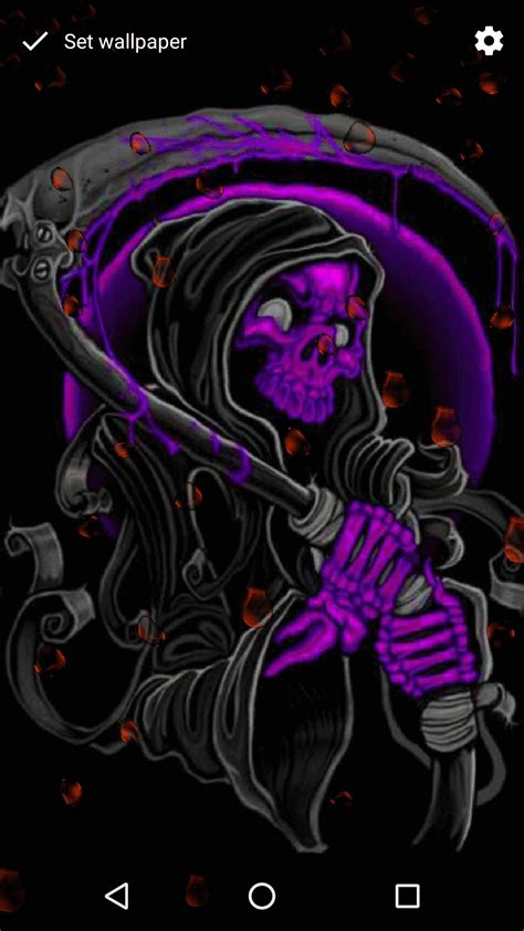 Blood Dripping Grim Reaper Live Wallpaper Theme For
