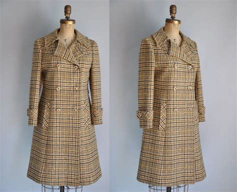 Vintage 1960s Designer Pendleton Harriet The Spy Wool Plaid Etsy Wool Plaid Tweed Coat