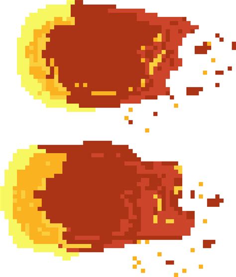 Fire Bullets Pixel Art Bullets Free Transparent Png Download Pngkey