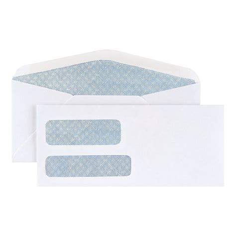 Myofficeinnovations 10 Envelope Double Window Security Tint Gummed Envelopes 500 Box 892095