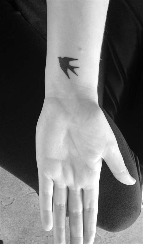 my swallow tattoo wrist tattoo pinterest